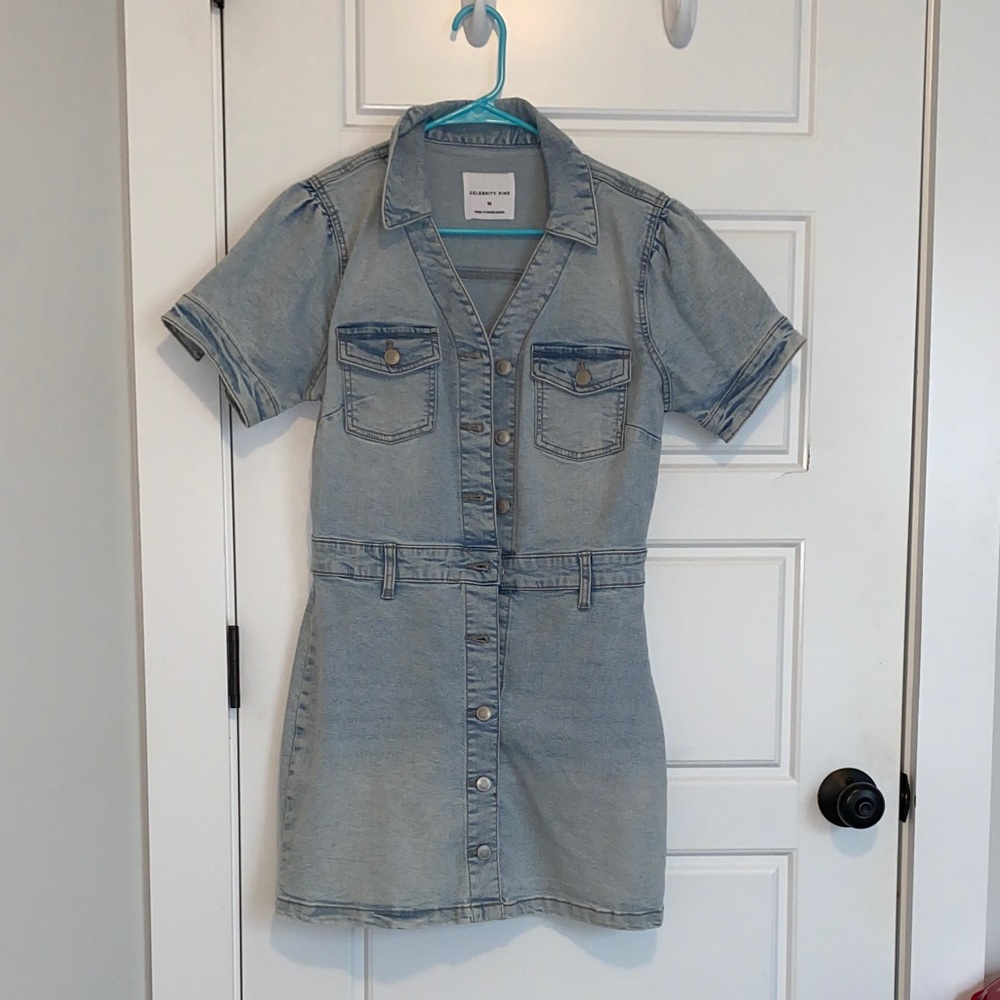 Denim Short Sleeve Dress